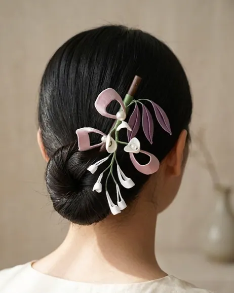 Silk-Wrapped Hair Accessories — 缠花发饰 — view 3