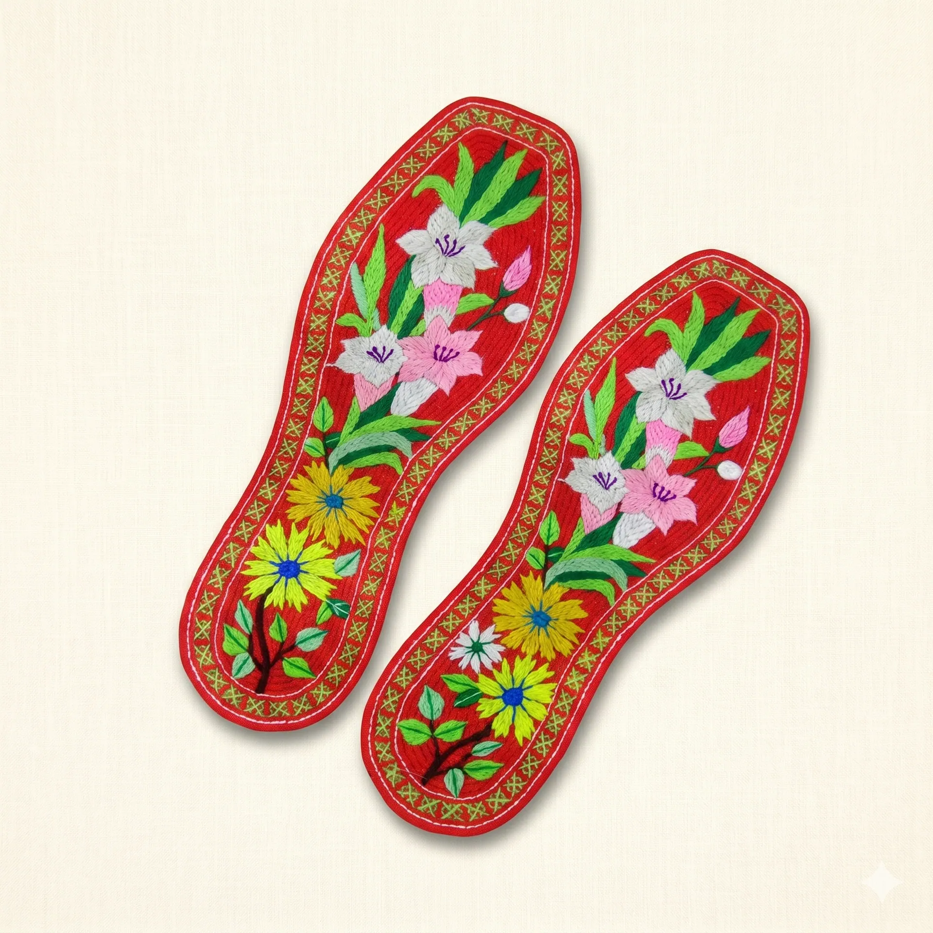 Hundred Flowers Insole — 百花绣鞋垫 — view 2